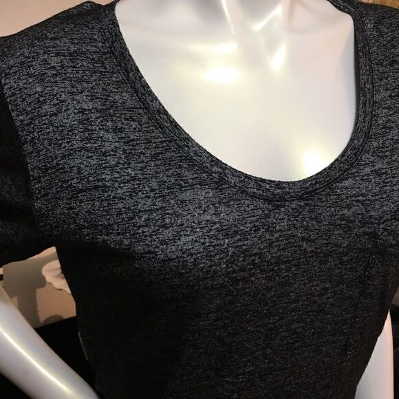 White House Black Market silver shimmer comfy Tee - Picture 2 of 5